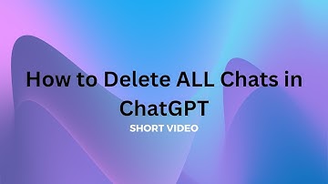 Video: How to Delete ChatGPT History?