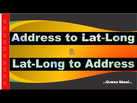 Convert bulk Address to Lat-Long & Lat-Long to Address (Geo Code & Reverse Geo Code)