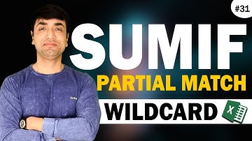 SUMIFS With Wildcard | Excel Sum based on Partial Text Match