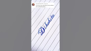 Dikshita Name writing #calligraphy #handwriting #cursivewriting #shorts #subscribe #writing #names