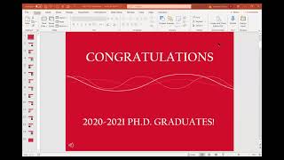 SC&I's Ph.D. Convocation 2021
