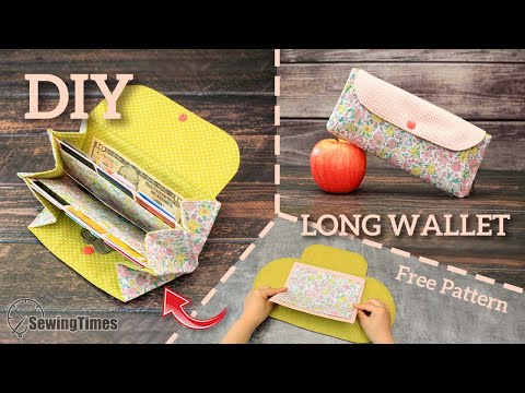 DIY Long <strong>Wallet</strong> money &amp;<strong>amp</strong>; credit card holder | Purse <strong>Wallet</strong> Sewing Pattern &amp;<strong>amp</strong>; Tutorial [sewingtimes