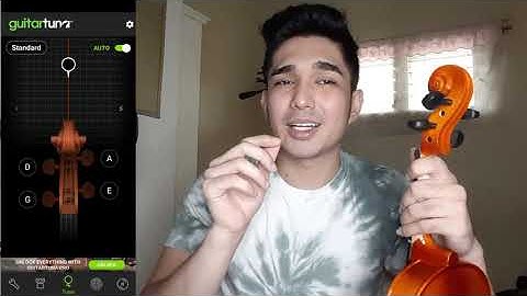 violin tuning using guitartuna app