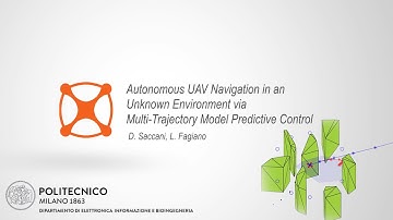 Autonomous UAV Navigation in an Unknown Environment via Multi-Trajectory Model Predictive Control