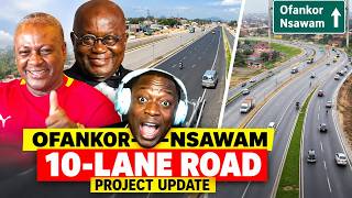 New Ofankor–Nsawam 10-Lane Road Project Update: Major Construction Works Progress Along the Highway.