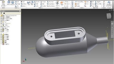 Auspuff - Model plane engine - Inventor 2012 Training - Thicken/offset