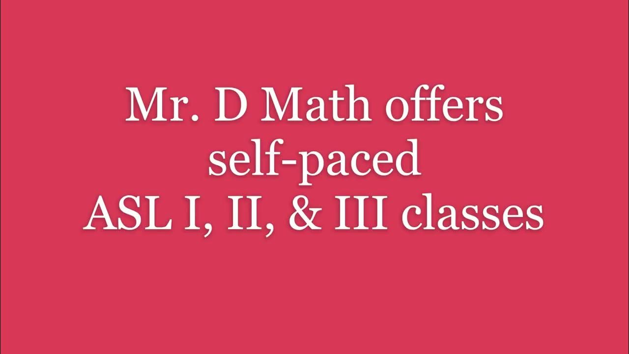 American Sign Language classes for Homeschooled High School YouTube