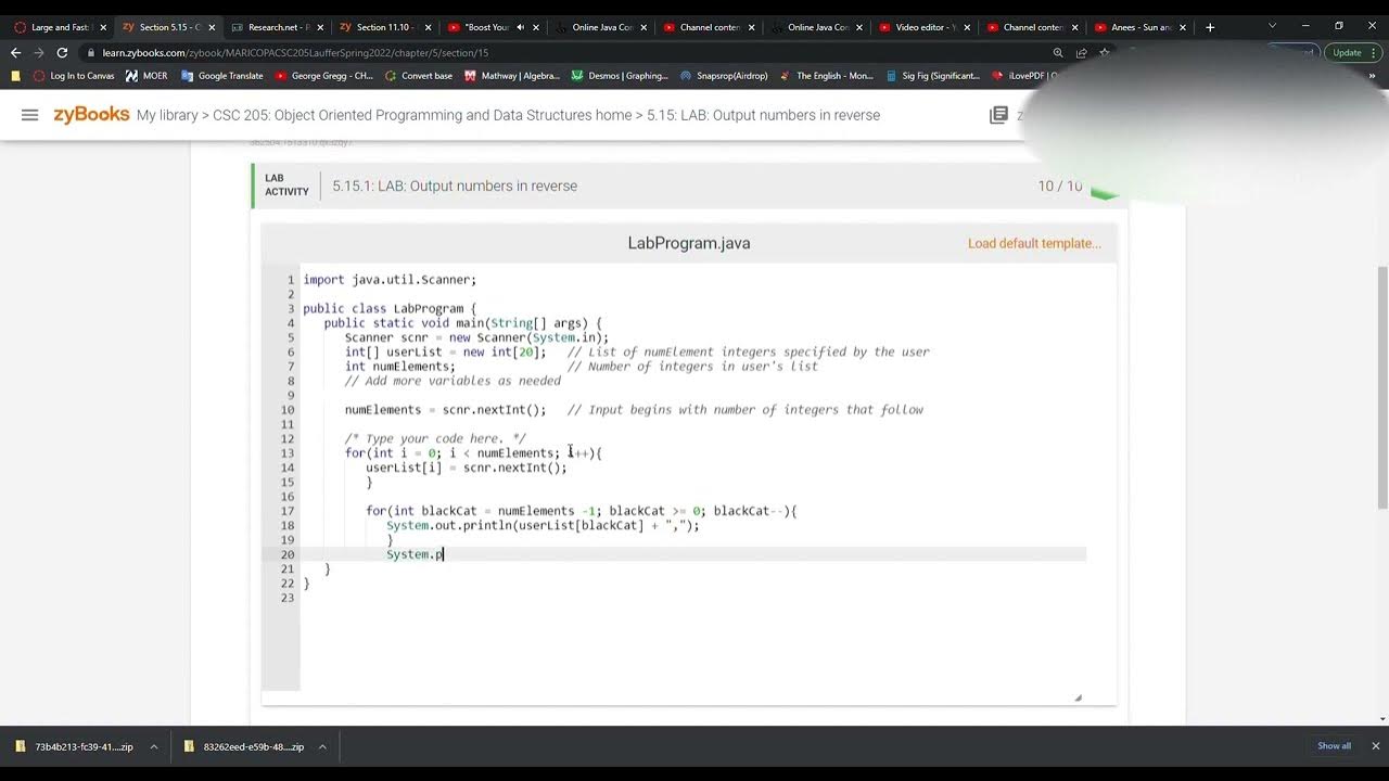 Output numbers in reverse - YouTube