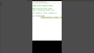 filter function in python #shorts #python #pythontricks #pythonfilterfunction #pythonfilter #filter
