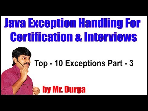 java sdk Java Exception Handling || Top - 10 Exceptions Part - 3 By Durga Sir
