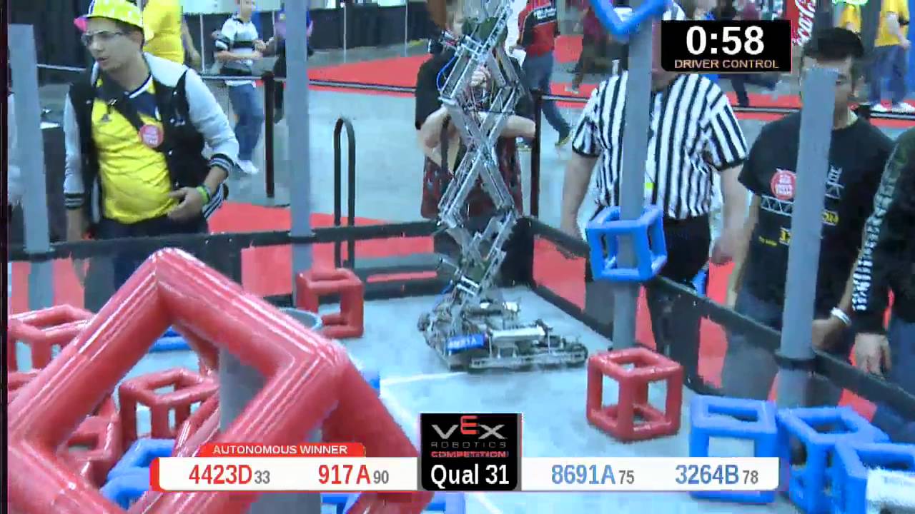 2015 VRC Engr Q31 - 4423D 917A vs 8691A 3264B - 40 to 31 - VEX Worlds 2015 - Engineering Division