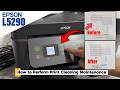 HOW TO PERFORM PRINTHEAD CLEANING AND FIX BROKEN LINE PRINTOUT PROBLEM EPSON EcoTank L5290 Printer.