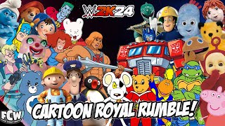 WWE 2K24 |THE ULTIMATE CARTOON ROYAL RUMBLE | cartoon takeover 2024