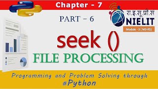 #6 #olevel #ALevel #Chapter7 #file #processing #handling | seek() function on file in python #seek