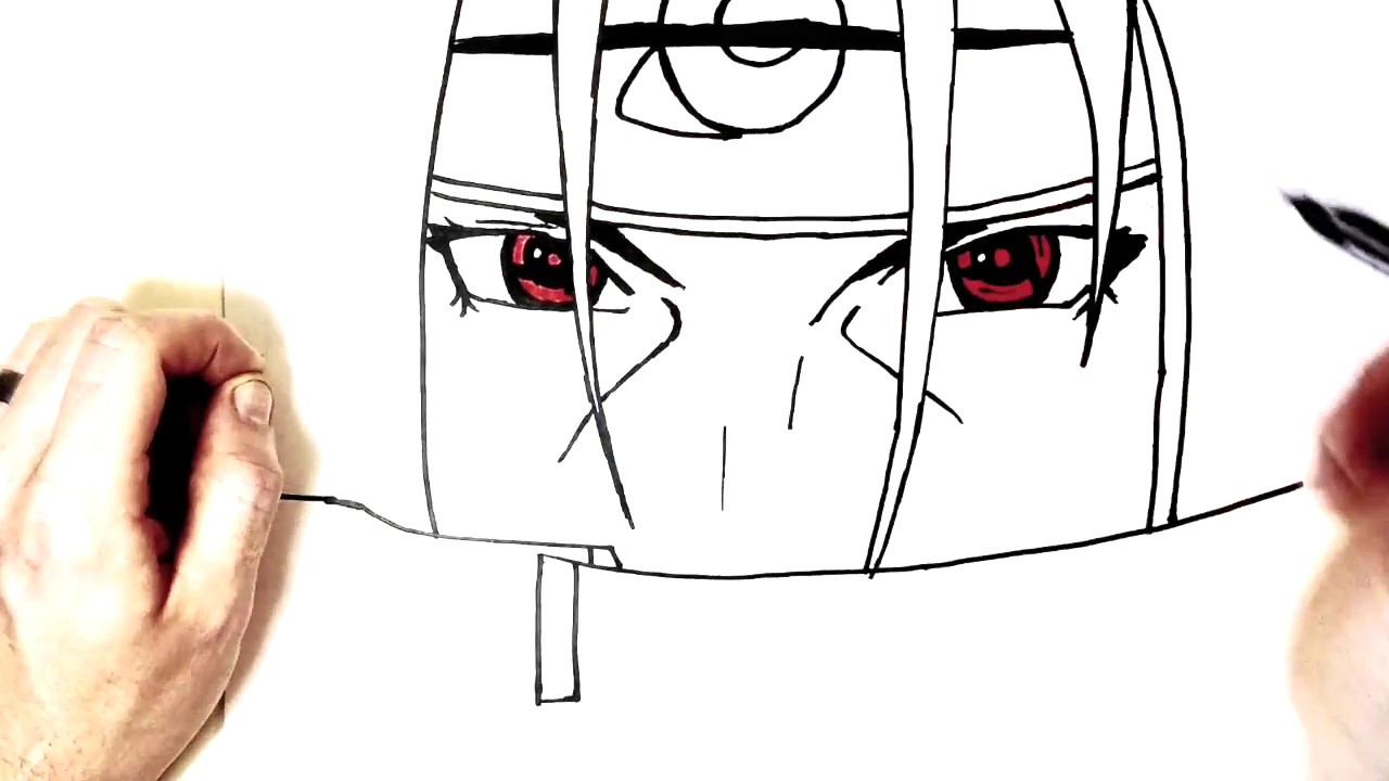 Easy anime drawing  how to draw Itachi - [Naruto] step-by-step