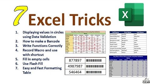 7 Excel Tricks and Tips | Learn Ms-Excel Shortcuts and Formulas