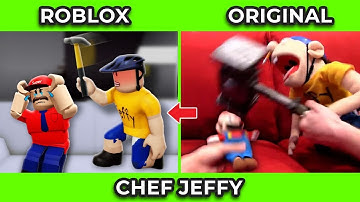 SML Movie vs SML ROBLOX: Chef Jeffy ! Side by Side