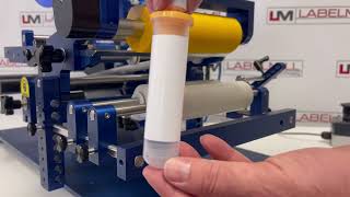 LabelMill LM1012TTS  with Round Module Applying Labels to Plastic Tubes & Vials