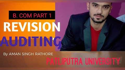 #3 B. COM PART 1 AUDITING CHAPTER-1ST REVISION