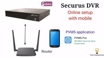 Securus DVR online setup & Mobile connection | Securus xvr purple model |Pvms application |