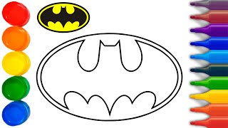Colorir Desenho do Super Herói Batman da Marvel | Comics Cartoon para Criança kids