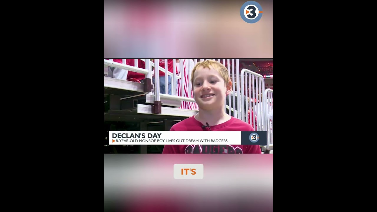 8-Year-Old Cancer Warrior's Dream Day with Wisconsin Badgers! 