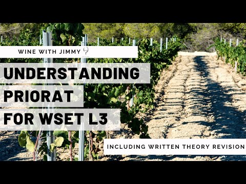 Understanding Priorat for WSET L3 with working written question