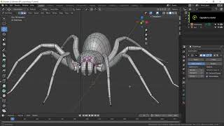 Working with making spider in Blender