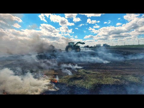 Fire! Frantically Trying to Save our Hay!!