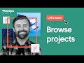 How to use browse projects on 99designs