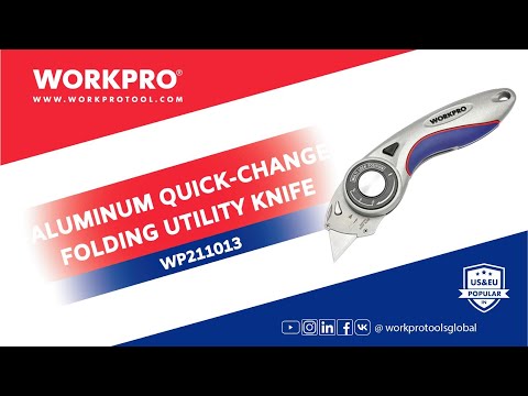WORKPRO® | CUTTING TOOLS | 3-Position Folding Utility Knife - W011028 (new design)