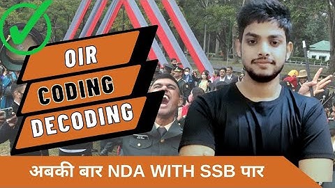 Coding and Decoding Questions on the OIR Test? | SSB PREPERATION | Tips & Advice with Shivam