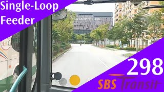 Full Singapore SBS Transit Feeder Bus Service 298 Route Visual Guide