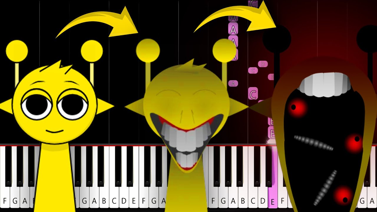 All Normal vs Horror vs Phase 3 Incredibox Sprunki Sounds - Piano Tutorial