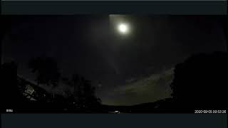 night sky moon halo time/lapse