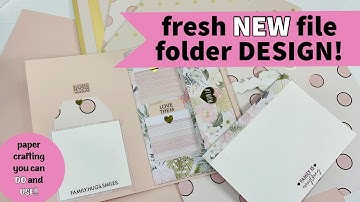 easy to make FILE FOLDER FOLIO!! a new SERIES with new ideas!!