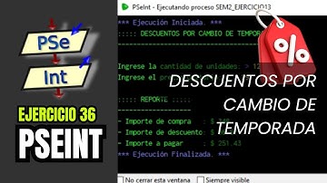 E36 - 💰🛒 CÓMO CALCULAR DESCUENTOS POR CAMBIO DE TEMPORADA en PSeInt | Ejercicio Resuelto