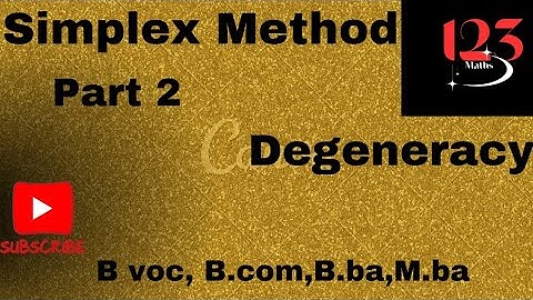 Degeneracy in LPP # part 2#simplexmethod #linear programming problems #operations research