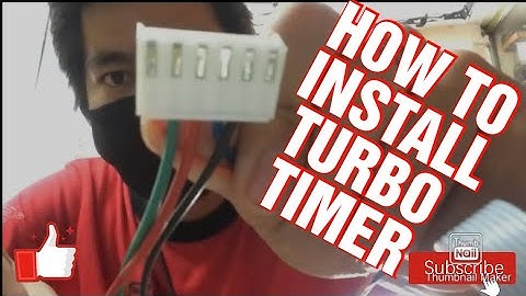 HOW TO INSTALL TURBO TIMER