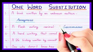 One word substitution in english grammar/Anek shabdo ke liye ek shabd/list of one word substitution screenshot 1