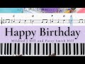 Happy birt.ay  piano tutorial easy   with music sheet  jcms