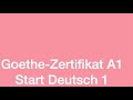 Mündliche Prüfung Goethe Zertifikat A1