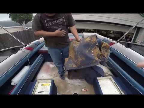 bayliner capri boat carpet removal - youtube