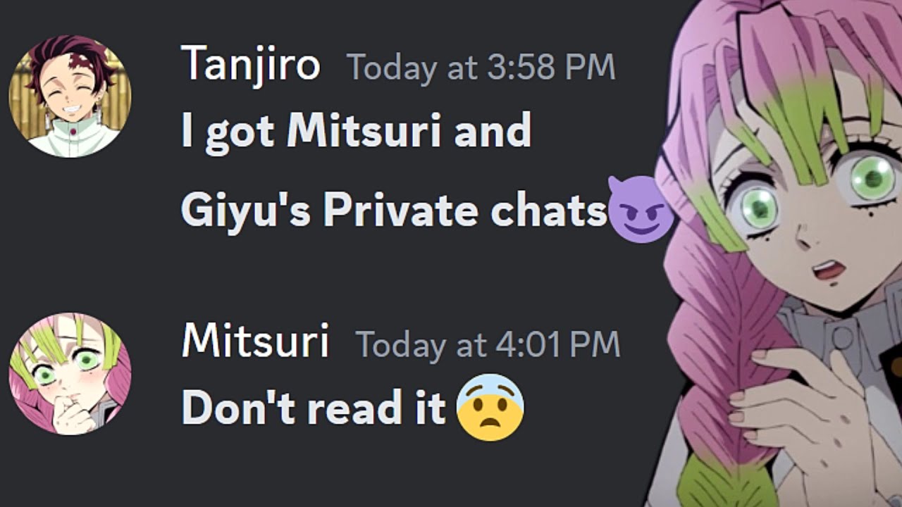 If Tanjiro got Mitsuri and Giyu's Private chats......