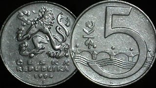 Czech Republic 5 korun 1994 || Mintmark "b’" (crowned b) - Jablonec nad Nisou, Czech Republic