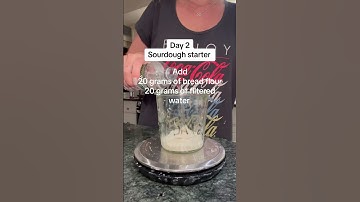 Day 2  How to make your own sourdough starter from scratch #sourdoughstarter #sourdoughlove