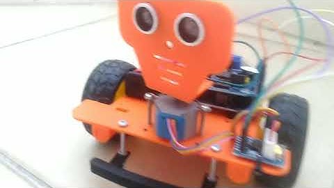 Robô Explorador Motor Passo Uln2003 Hc-sr04 For Arduino Uno #maker