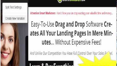 Easy-To-Use Drag and Drop Software Creates All Your Landing Pages In Mere Minutes Without Fees!