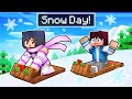 School is CLOSED for a SNOW DAY In Minecraft!