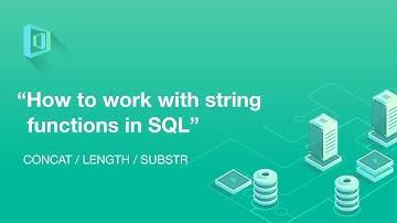 How to work with String Functions in SQL/CONCAT, LENGTH, SUBSTR/SQL Tutorial/Eng, Kor Sub